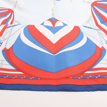 Hermès Carré 90 "SPINNAKERS" Silk handkerchief in Red x Blue
