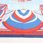 Hermès Carré 90 "SPINNAKERS" Silk handkerchief in Red x Blue