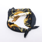 Hermès Carré 90 "SPRINGS" 100% Silk Scarf in Black