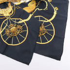 Hermès Carré 90 "SPRINGS" 100% Silk Scarf in Black
