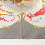 Hermès Carré 90 "SPRINGS" Silk handkerchief in Gray