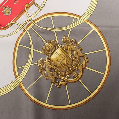 Hermès Carré 90 "SPRINGS" Silk handkerchief in Gray