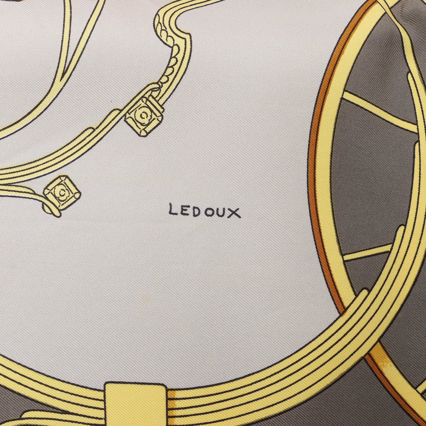 Hermès Carré 90 "SPRINGS" Silk handkerchief in Gray