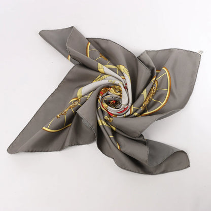 Hermès Carré 90 "SPRINGS" Silk handkerchief in Gray
