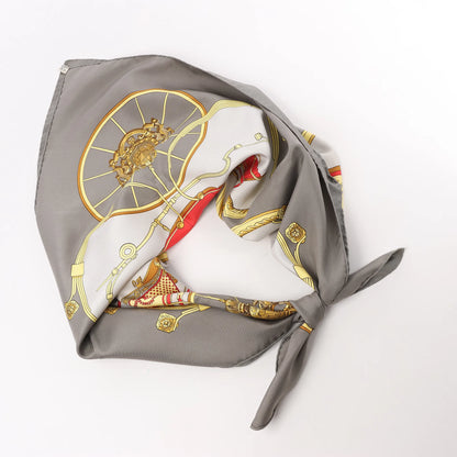 Hermès Carré 90 "SPRINGS" Silk handkerchief in Gray