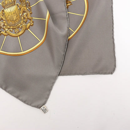 Hermès Carré 90 "SPRINGS" Silk handkerchief in Gray