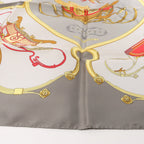 Hermès Carré 90 "SPRINGS" Silk handkerchief in Gray