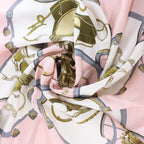 Hermès Carré 90 "SPRINGS" Silk handkerchief in Pink