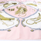 Hermès Carré 90 "SPRINGS" Silk handkerchief in Pink
