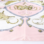 Hermès Carré 90 "SPRINGS" Silk handkerchief in Pink