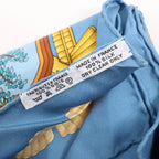 Hermès Carré 90 "ST.CHRISTOPHE ET L’ENFANT" Silk handkerchief in Blue