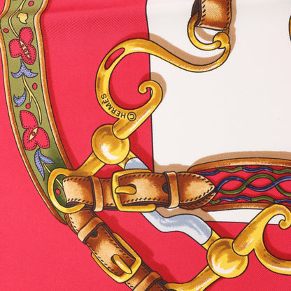 Hermès Carré 90 "Festival des Amazones" Silk handkerchief in Red