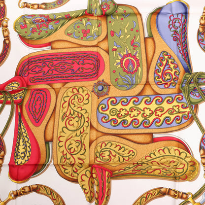 Hermès Carré 90 "Festival des Amazones" Silk handkerchief in Red