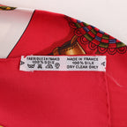 Hermès Carré 90 "Festival des Amazones" Silk handkerchief in Red