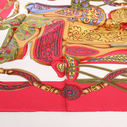 Hermès Carré 90 "Festival des Amazones" Silk handkerchief in Red