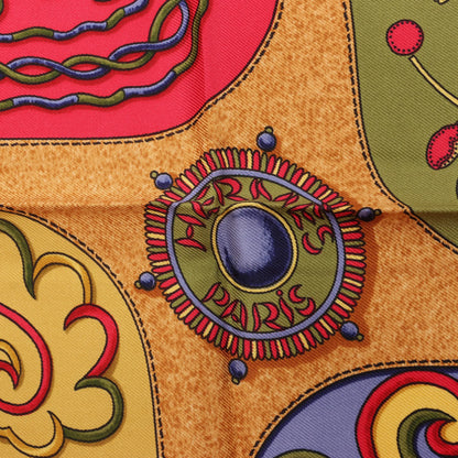 Hermès Carré 90 "Festival des Amazones" Silk handkerchief in Red