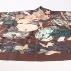 Hermès Carré 90 "CITROUILLES&COLOQU INTES" Silk handkerchief in Brown