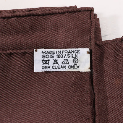 Hermès Carré 90 "CITROUILLES&COLOQU INTES" Silk handkerchief in Brown