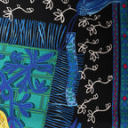 Hermès Carré 90 "CAVALIERS DU CAUCAS" Silk handkerchief in Blue