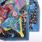 Hermès Carré 90 "CAVALIERS DU CAUCAS" Silk handkerchief in Blue