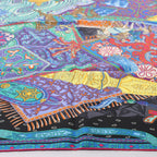 Hermès Carré 90 "CAVALIERS DU CAUCAS" Silk handkerchief in Blue