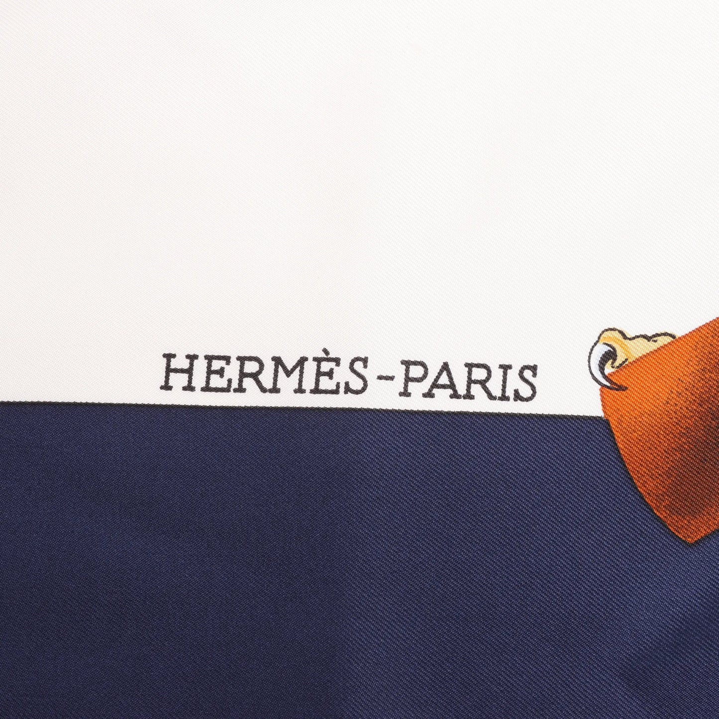 Hermès Carré 90 "Chasse a Vol falconry" Silk handkerchief in Navy Blue