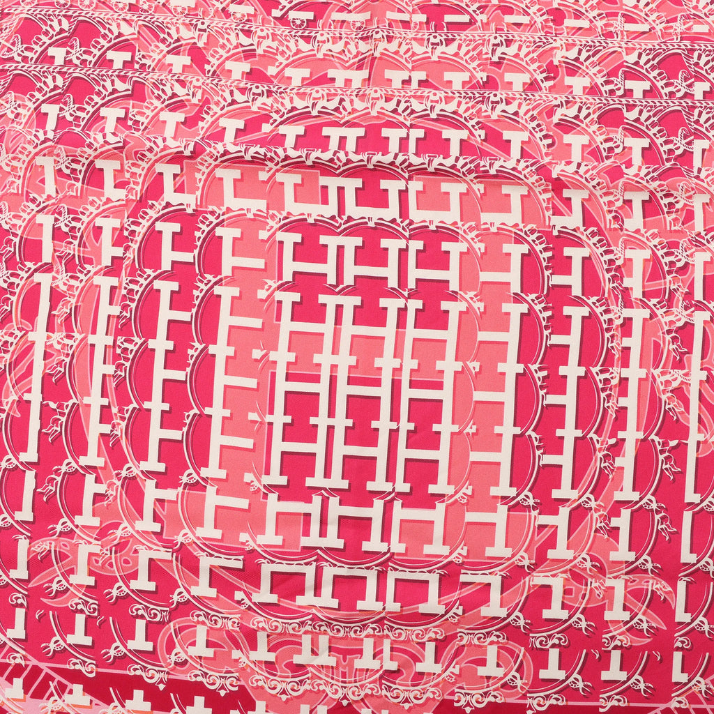 Hermès Carré 90 "Ginza 10th anniversary" Silk handkerchief in Pink