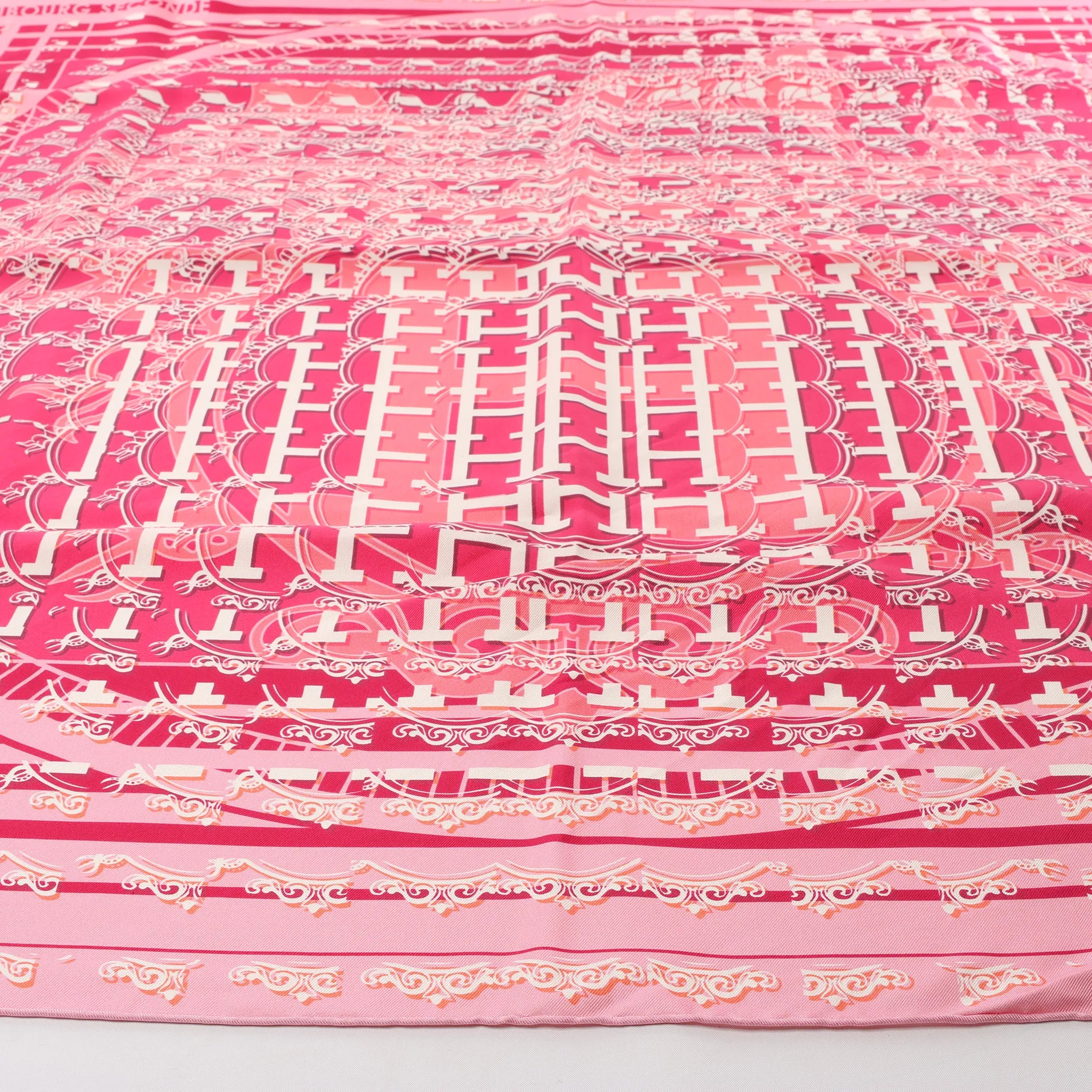 Hermès Carré 90 "Ginza 10th anniversary" Silk handkerchief in Pink