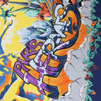 Hermès Carré 90 "THE ALFEE AUBE" Silk handkerchief in Navy Blue