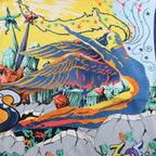 Hermès Carré 90 "THE ALFEE AUBE" Silk handkerchief in Navy Blue