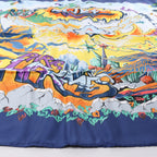 Hermès Carré 90 "THE ALFEE AUBE" Silk handkerchief in Navy Blue