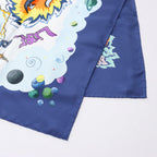 Hermès Carré 90 "THE ALFEE AUBE" Silk handkerchief in Navy Blue