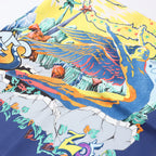 Hermès Carré 90 "THE ALFEE AUBE" Silk handkerchief in Navy Blue