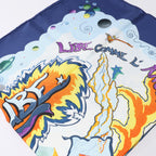 Hermès Carré 90 "THE ALFEE AUBE" Silk handkerchief in Navy Blue