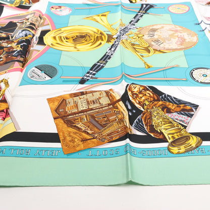 Hermès Carré 90 "THE ORIGINAL NEW ORLEANS CREOLE JAZZ 1923" Silk handkerchief in Green