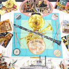 Hermès Carré 90 "THE ORIGINAL NEW ORLEANS CREOLE JAZZ 1923" Silk handkerchief in Green