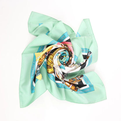 Hermès Carré 90 "THE ORIGINAL NEW ORLEANS CREOLE JAZZ 1923" Silk handkerchief in Green