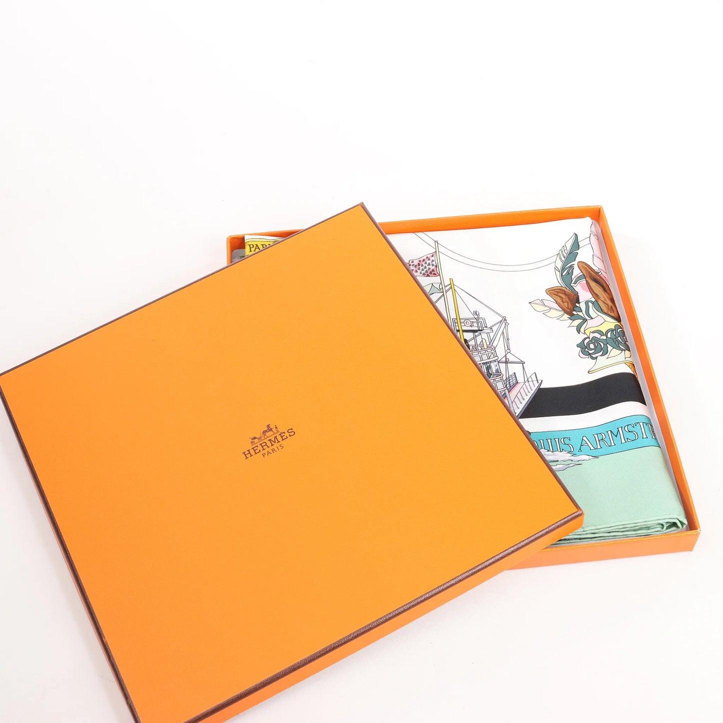 Hermès Carré 90 "THE ORIGINAL NEW ORLEANS CREOLE JAZZ 1923" Silk handkerchief in Green