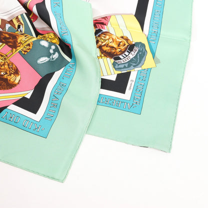 Hermès Carré 90 "THE ORIGINAL NEW ORLEANS CREOLE JAZZ 1923" Silk handkerchief in Green