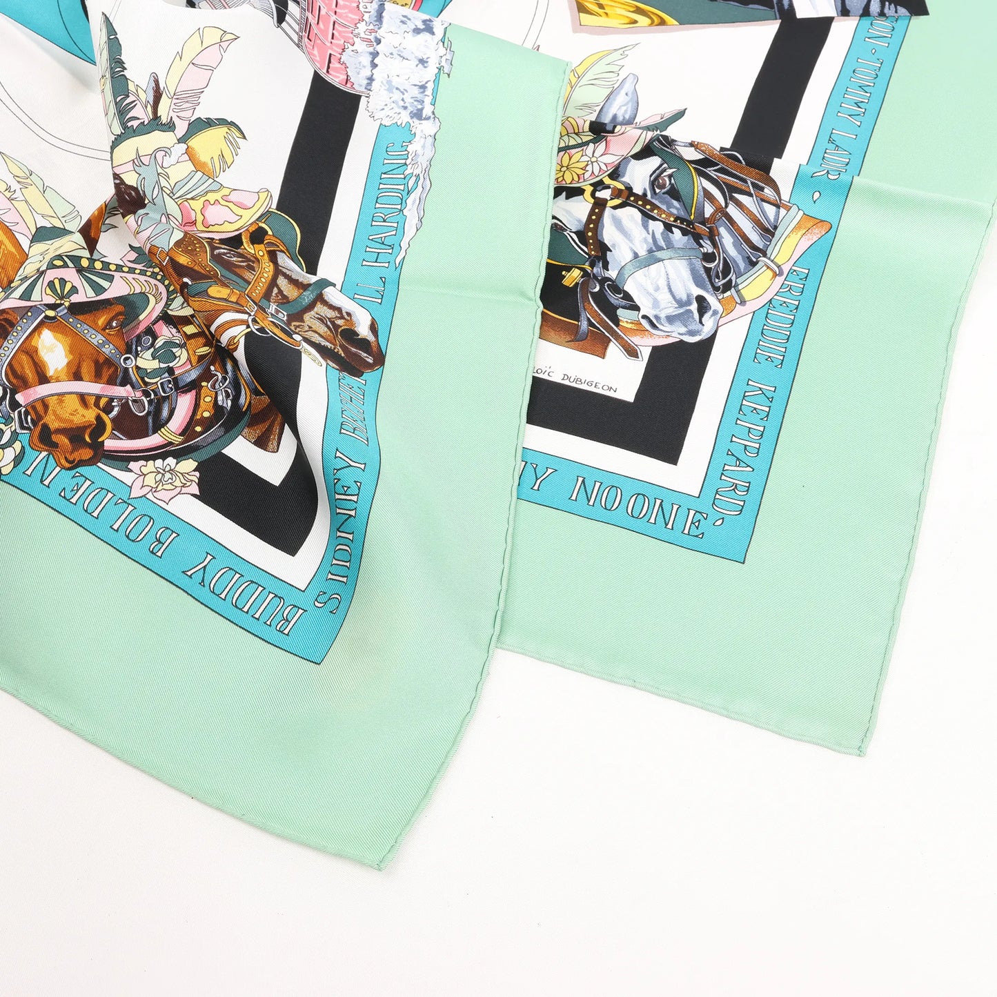 Hermès Carré 90 "THE ORIGINAL NEW ORLEANS CREOLE JAZZ 1923" Silk handkerchief in Green