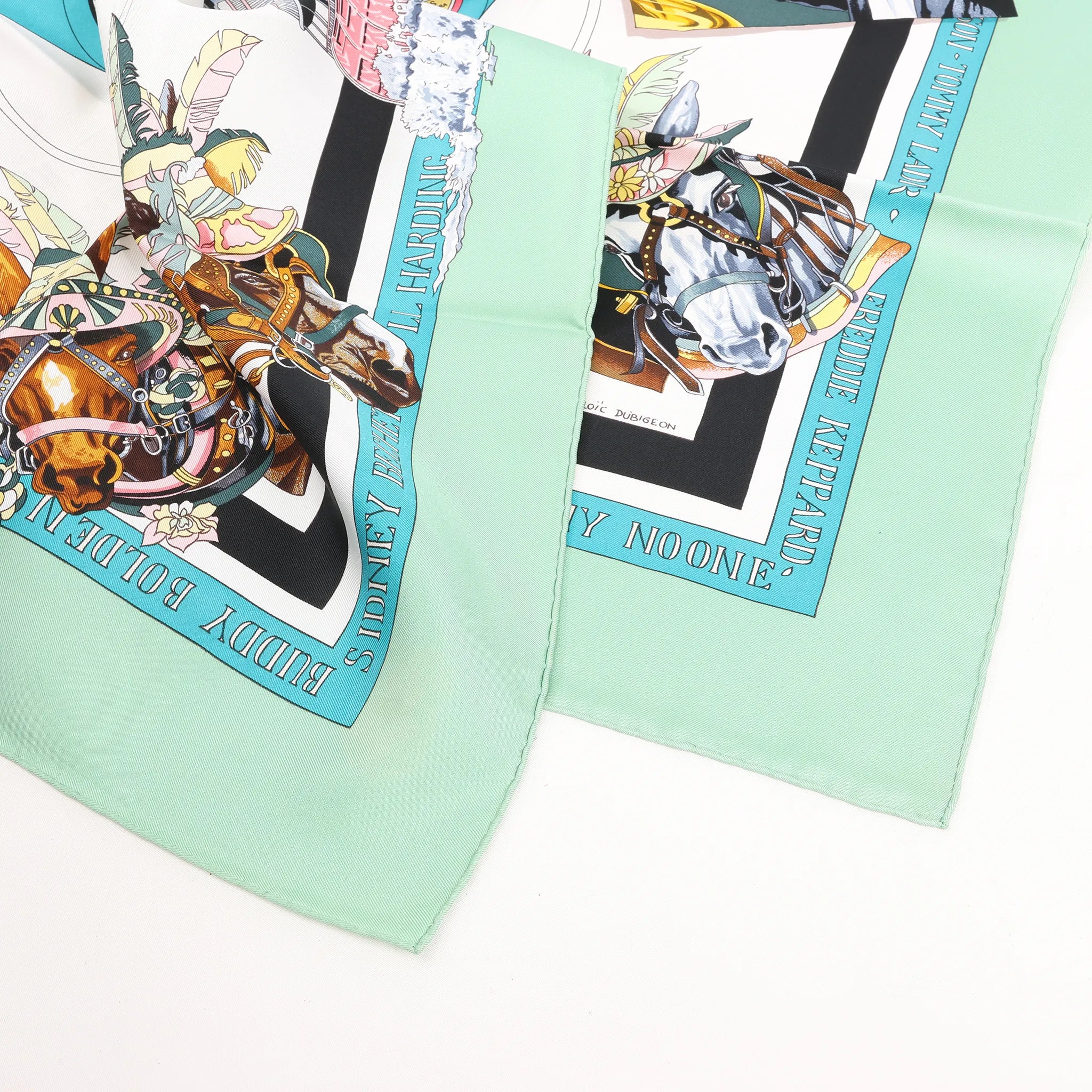 Hermès Carré 90 "THE ORIGINAL NEW ORLEANS CREOLE JAZZ 1923" Silk handkerchief in Green