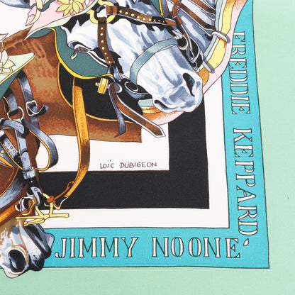 Hermès Carré 90 "THE ORIGINAL NEW ORLEANS CREOLE JAZZ 1923" Silk handkerchief in Green