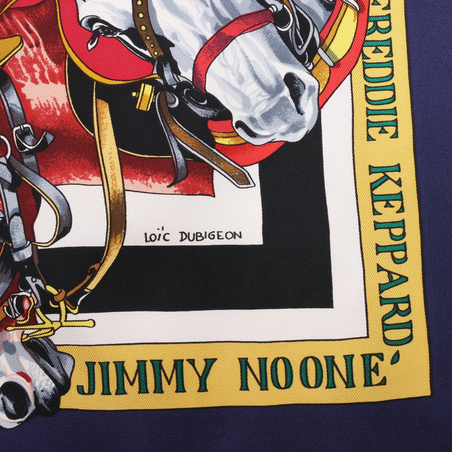 Hermès Carré 90 "THE ORIGINAL NEW ORLEANS CREOLE JAZZ 1923" Silk handkerchief in Navy Blue