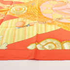 Hermès Carré 90 "TIBET" Silk handkerchief in Orange