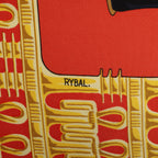Hermès Carré 90 "TUTANKHAMUN" Silk handkerchief in Orange