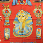 Hermès Carré 90 "TUTANKHAMUN" Silk handkerchief in Orange