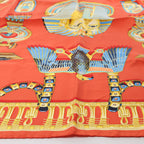 Hermès Carré 90 "TUTANKHAMUN" Silk handkerchief in Orange