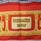 Hermès Carré 90 "TUTANKHAMUN" Silk handkerchief in Orange