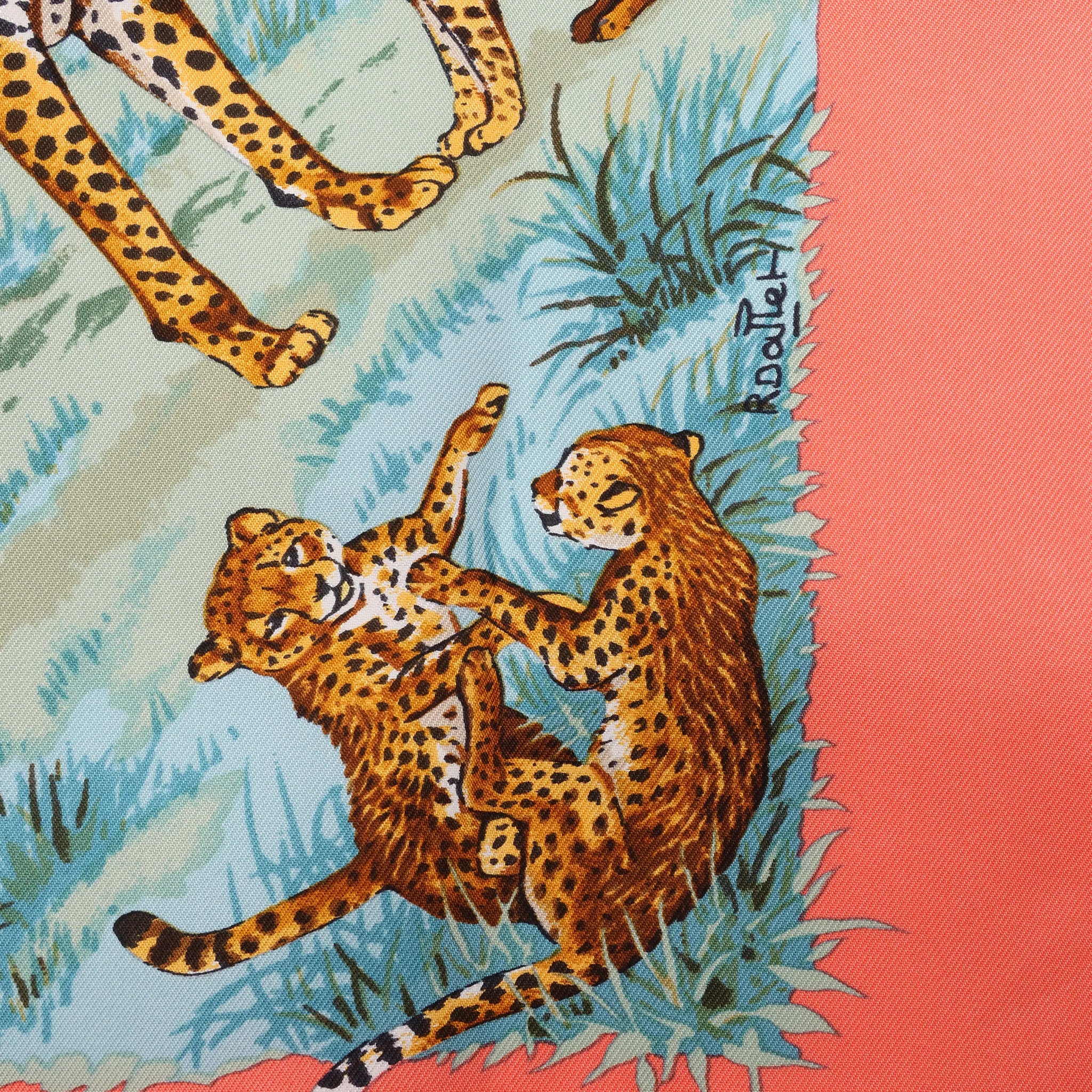 Hermès Carré 90 "Tanzanie" Silk handkerchief in Pink