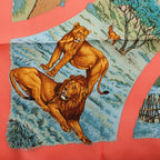 Hermès Carré 90 "Tanzanie" Silk handkerchief in Pink